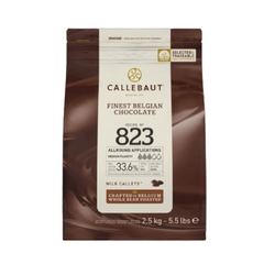 Callebaut 823 33.6% Milk Couverture chocolate-2.5kg