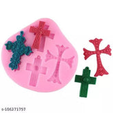 Holy Cross Shape Silicone Fondant Cake Mold 3D