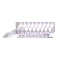 Geometric Border Diamond & Lattice Shape Fondant Cutter Set