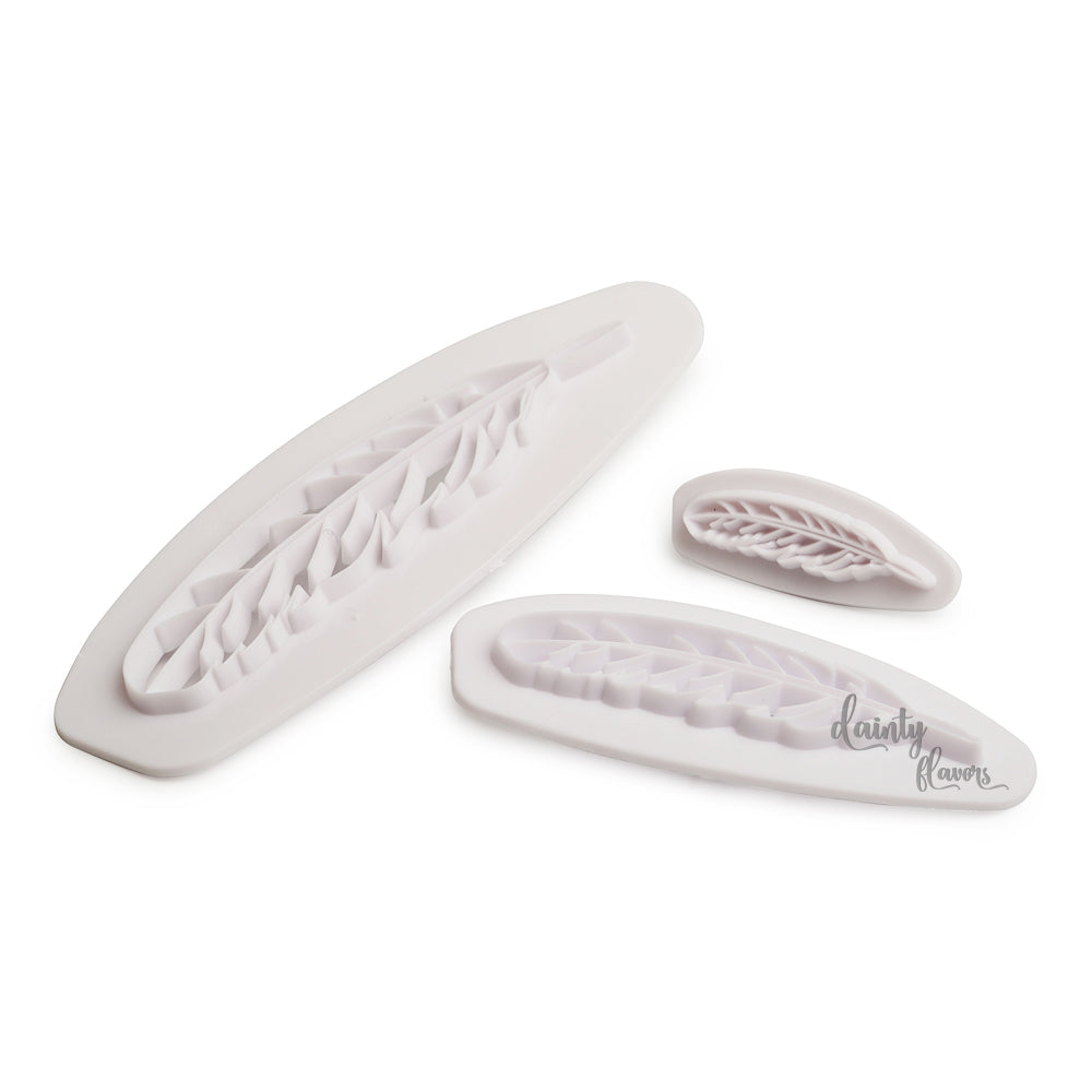 3-Piece Feather Fondant Cutter Set