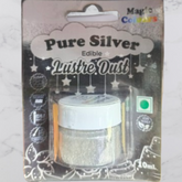 Magic Colours – Edible Lustre Dust – PURE SILVER – 10ml