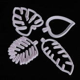 Hawaiian Palm Leaves Fondant Cutters Set (Set of 4, White)