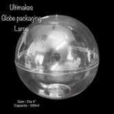 Ultimakes GLOBE Packaging LARGE-Plastic-500ml-Dia 6"