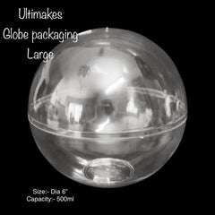 Ultimakes GLOBE Packaging LARGE-Plastic-500ml-Dia 6"