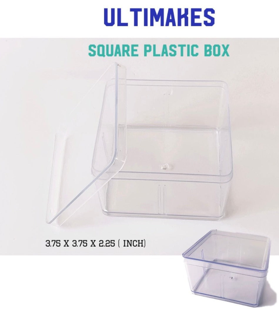 Ultimakes Plastic Square Box-Size:- 3.75"