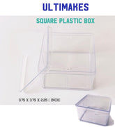 Ultimakes Plastic Square Box-Size:- 3.75"