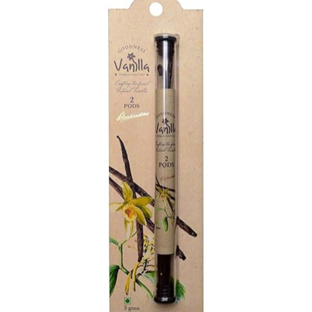 Goodness Vanilla Pods | Natural Vanilla Pods for Baking - 5g