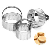 Set of 3 SCALLOPED Cookie Cutters