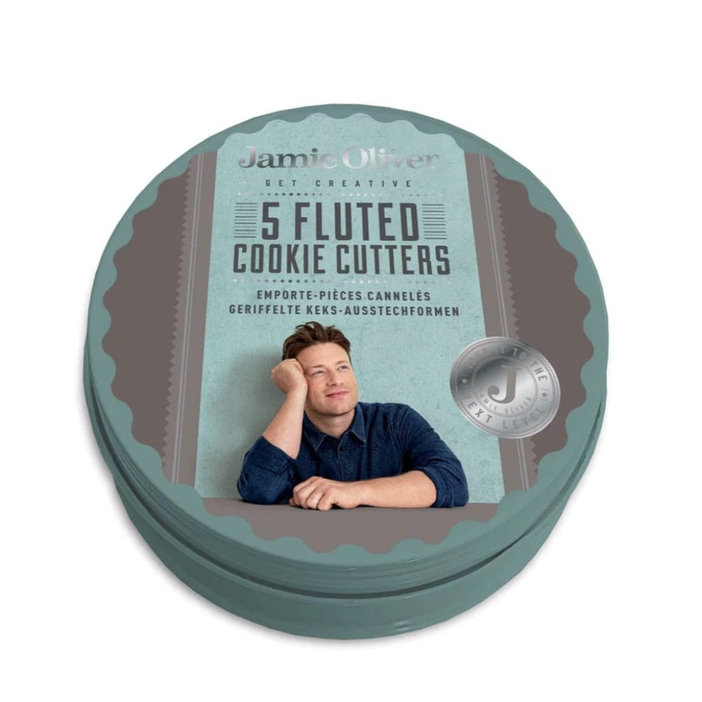 Jamie Oliver Fluted Cookie Cutters, Set of 5(Atlantic Green)