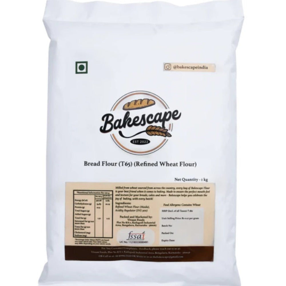 Bakescape T65 Bread Flour(Refined Wheat Flour) (1 kg)