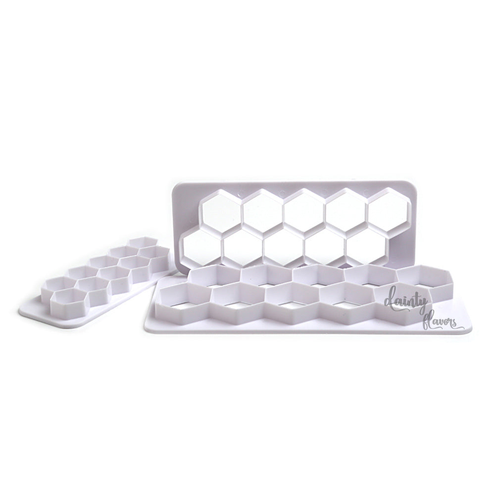 Hexagon Fondant Cutter & Embosser Set