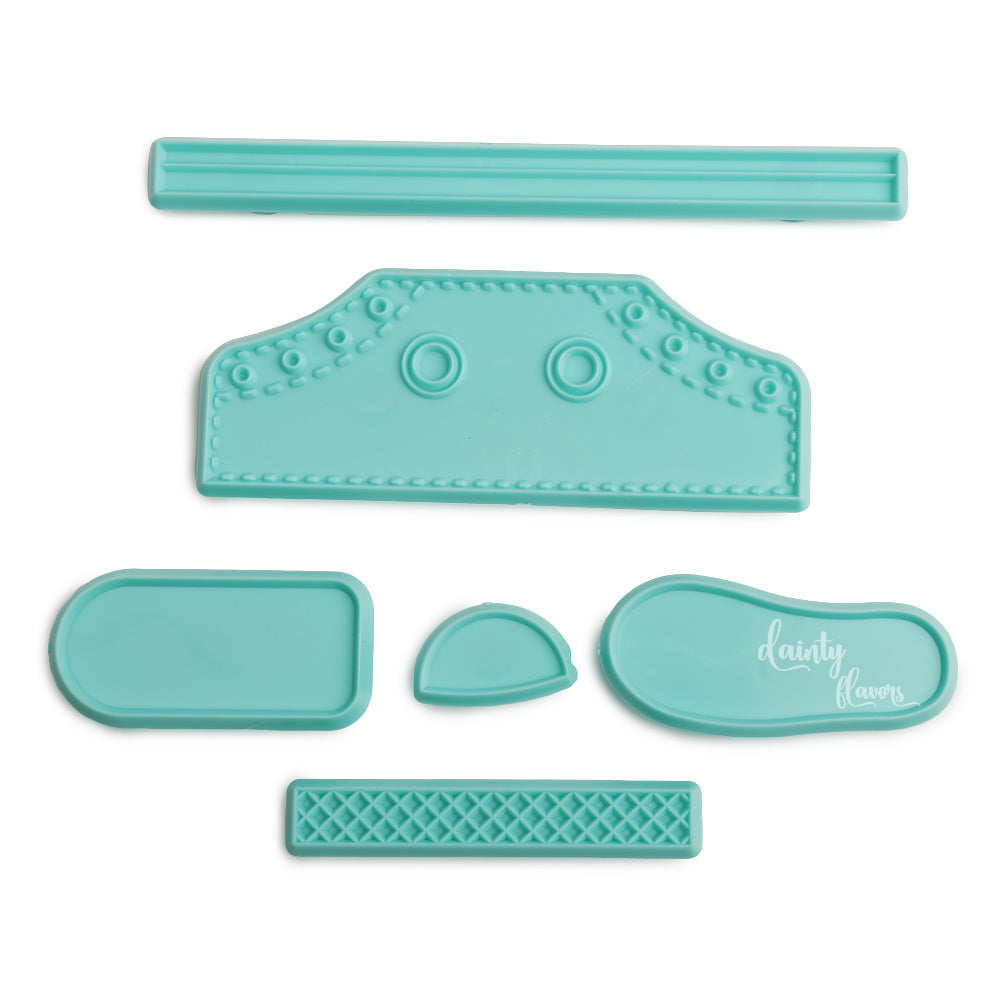 6-Piece Baby Shoe Fondant Cutter Set