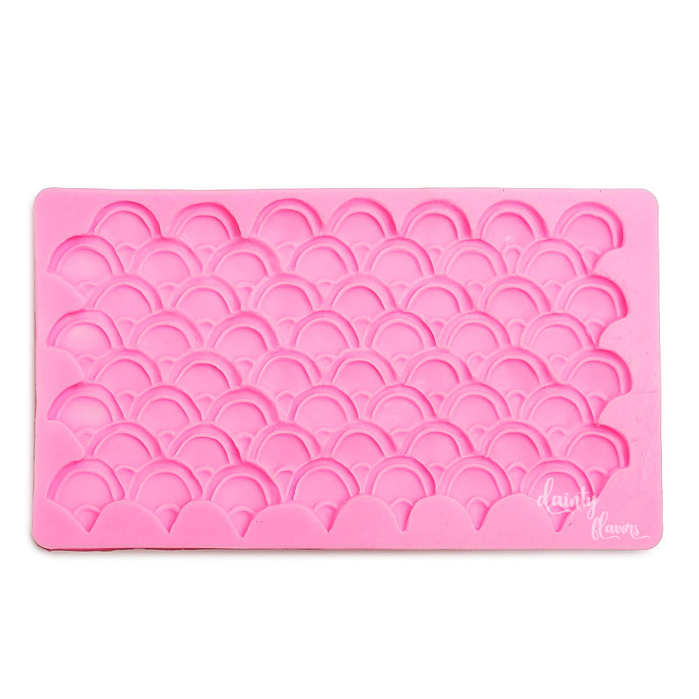 SCALLOPED FONDANT SILICON MOULD