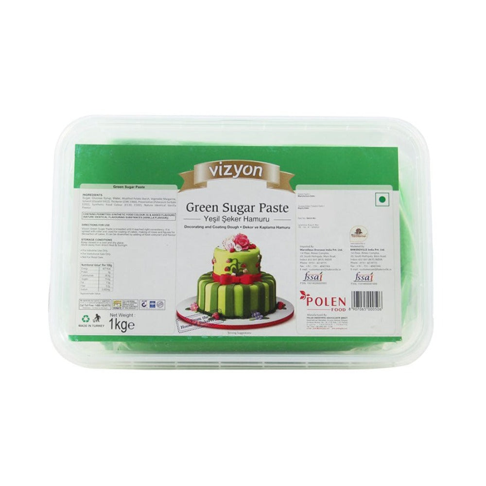 GREEN - Sugar Paste by Vizyon - 1 Kg