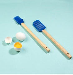 Silicone Flat Spatula (Wooden Handle)