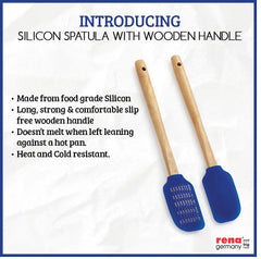 Silicone Flat Spatula (Wooden Handle)