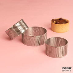 Perforated Round Tart Ring – 3 pc set (H-35mm)- 250x35mm