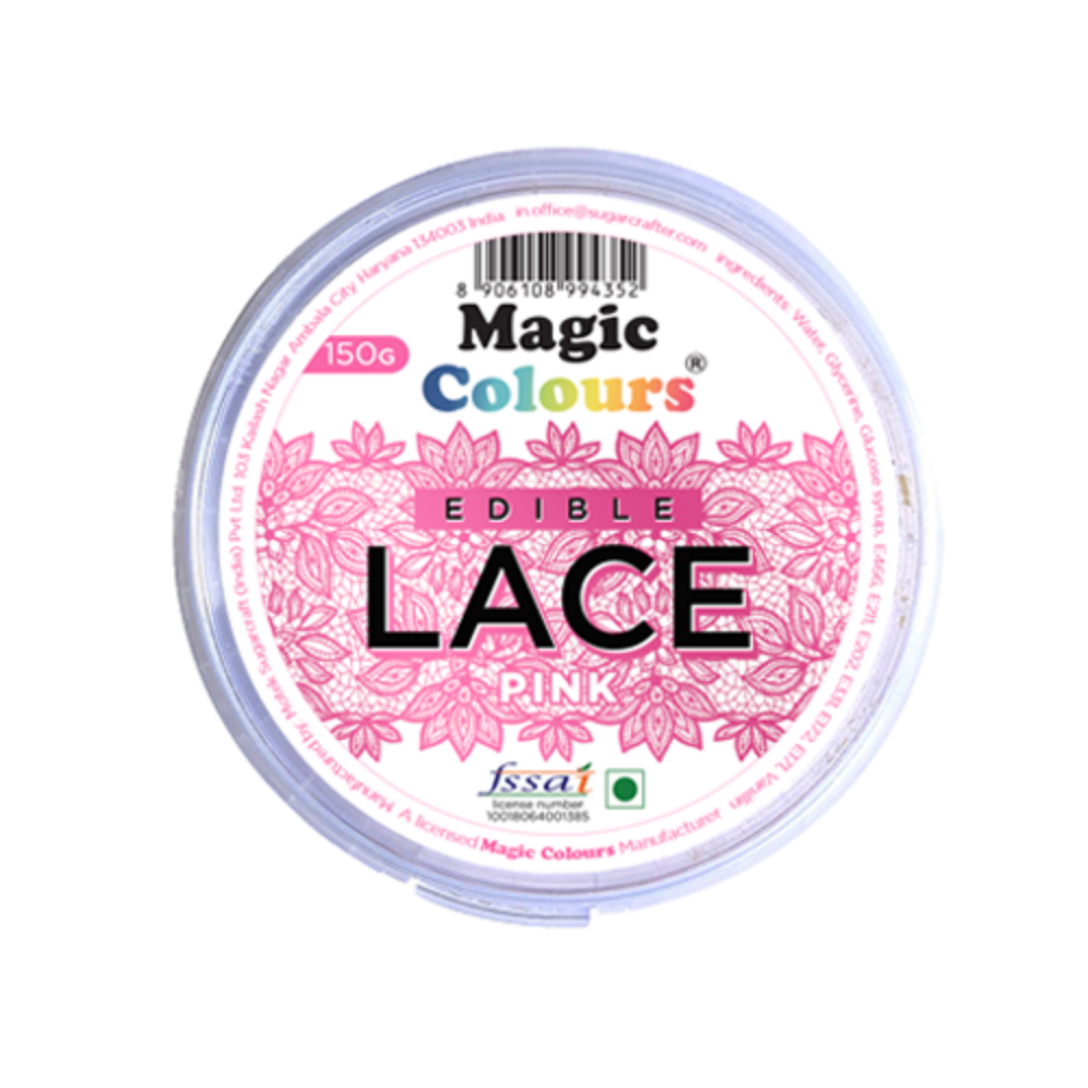 Pink - Edible Lace Paste by Magic Colours - 150gm